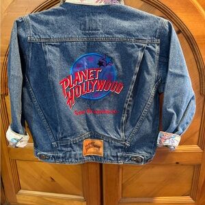 Planet Hollywood Kids' Blue Denim Jacket with Embroidered Back Logo